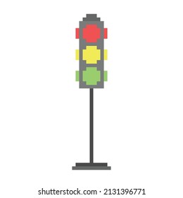 cool pixel art traffic light
