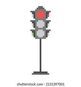 cool pixel art traffic light