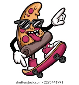 Patineta De Juego De Carácter Cool Pizza