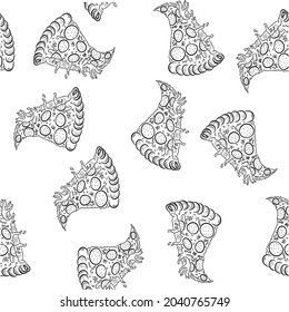 Cool Pizza pattern design with pepperoni and cheese