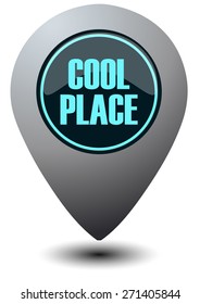 Cool Place Marker, Vector Illustration isolated on White Background. 