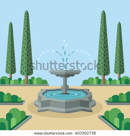 Similar – Image, Stock Photo Park at the baroque castle Delitzsch