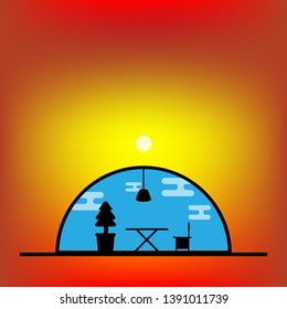 Cool place in summer background