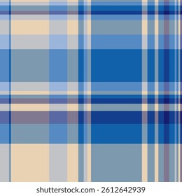 Cool plaid pattern with a modern aesthetic. Soft blues and neutral colors create a calming vibe. Ideal for backgrounds, textiles, or creative projects.