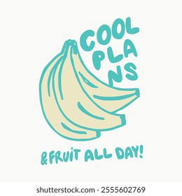 Cool Plans Fruit All Day Graphic Tees for Kids Tshirt Artwork print