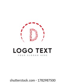 A cool and playful letter type D logo template, vector logo for business and company identity 