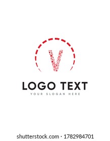 A cool and playful letter type V logo template, vector logo for business and company identity 