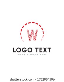 Una carta genial y lúdica tipo de letra plantilla de logotipo W, logotipo vectorial para identidad empresarial y de empresa 