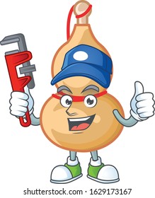 Cool Plumber chinese wine bottle on mascot picture style