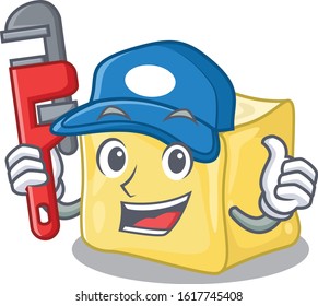Cool Plumber creamy butter on mascot picture style