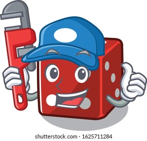Cool Plumber dice on mascot picture style