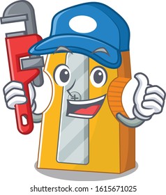Cool Plumber pencil sharpener on mascot picture style
