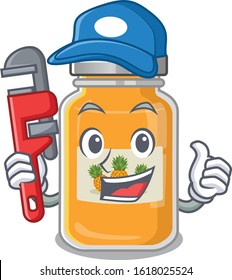 Cool Plumber pineapple jam on mascot picture style