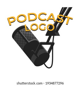 Cool podcast logo vector base