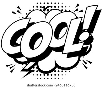 Cool pop art style black white color