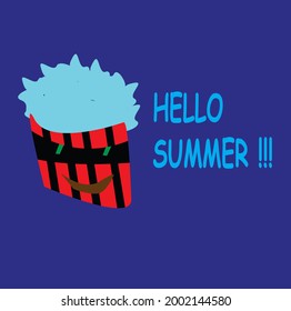 Cool popcorn cartoon character summer trendy. Vector design EPS 10