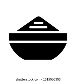 cool porridge glyph icon vector. cool porridge sign. isolated contour symbol black illustration