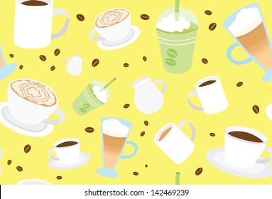 Cool Pretty Coffee Drinks Pattern