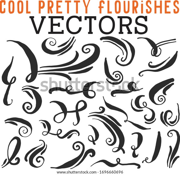 Cool pretty flourishes vectors for invitations\
and designs