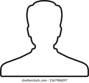 Cool profile, avatar, social media design outline icon