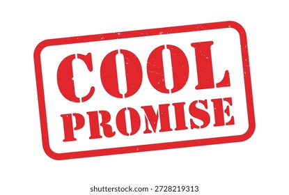 Cool Promise Grunge Stamp Vektor Illustration - Distressed Rubber Seal Label für Garantie, Engagement, Trust Badge und Promotion-Genehmigungszeichen