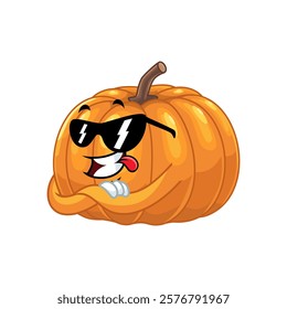 Cool Pumpkin Character with eyeglass.