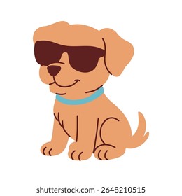 Cool Puppy With Sunglasses Illustration