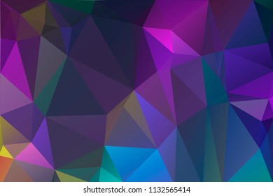Cool purple, blue abstract background of triangles.