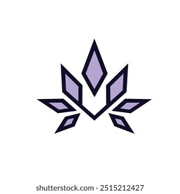 Logo de Imagen de cristal púrpura fresco