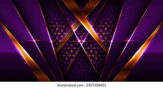 nitidez de color violeta color dorado elegante diseño de forma oscura brillante concepto de espacio de lujo