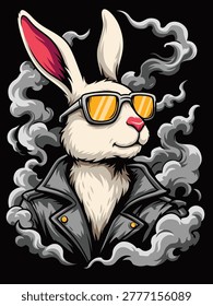 Cool Rabbit in Leather