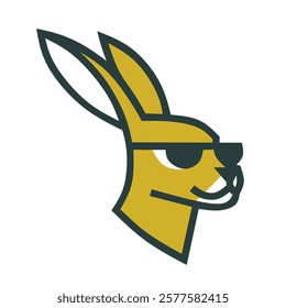 Cool rabbit logo design simple and elegant