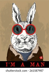 cool rabbit retro