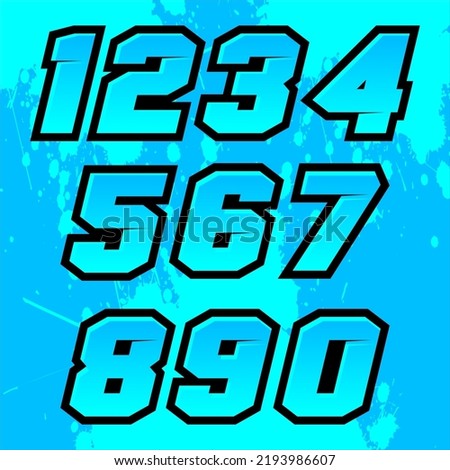 COOL RACING NUMBER CUT STYLE PACK. CAN BE CUSTOM, RACING NUMBER OFFROAD, RACING NUMBER