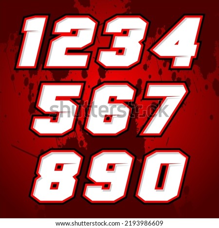 COOL RACING NUMBER CUT STYLE PACK. CAN BE CUSTOM, RACING NUMBER OFFROAD, RACING NUMBER