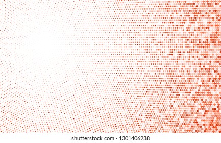 Cool radial halftone comic background graphic design. Landing page backdrop. Abstract halftone print.