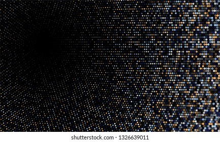 Cool radial halftone comic background graphic design. Dotted vector graphics. Trendy tech pattern. Halftone canvas gradient texture.