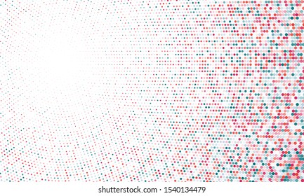 Cool radial halftone comic background graphic design. Minimal tech banner backdrop. Vintage geometric halftone illustration.