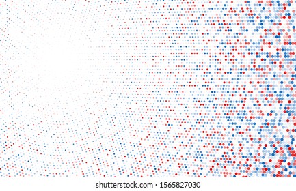 Cool radial halftone comic background graphic design. Halftone canvas gradient texture. Trendy tech pattern.