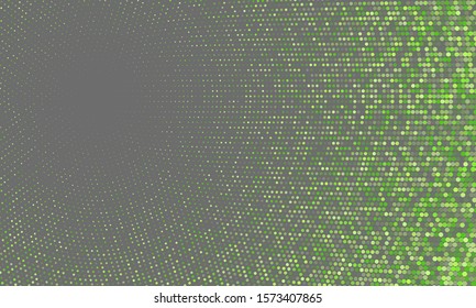 Cool radial halftone comic background graphic design. Halftone canvas gradient texture. Abstract dotted print. Landing page backdrop.