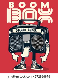 Cool Radio Character Vector Design For Tee