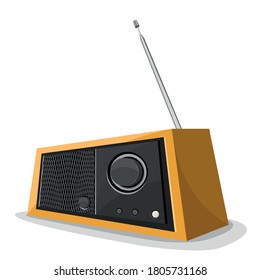 cool radio flat design vector illustration