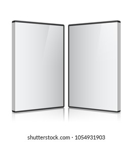 Cool Realistic Case for DVD Or CD Disk. Perspective view Vector Illustration