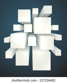 Cool realistic geometric shapes background with blank copyspaces. EPS10 vector.