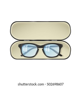 Cool realistic glasses. Isolated on white background. Flat vector illustration.