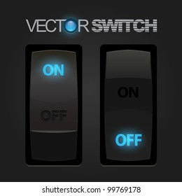 Cool Realistic Toggle Switch. Vector illustration.