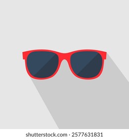 Cool red glasses vector illustration