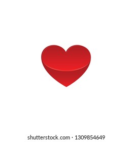 cool red heart icon on white background