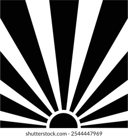 cool retro black sun effect pattern design