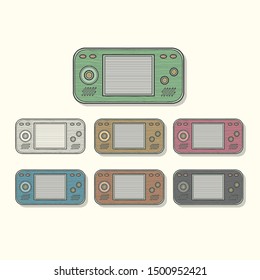 Cool Retro Game Console in Different Colors